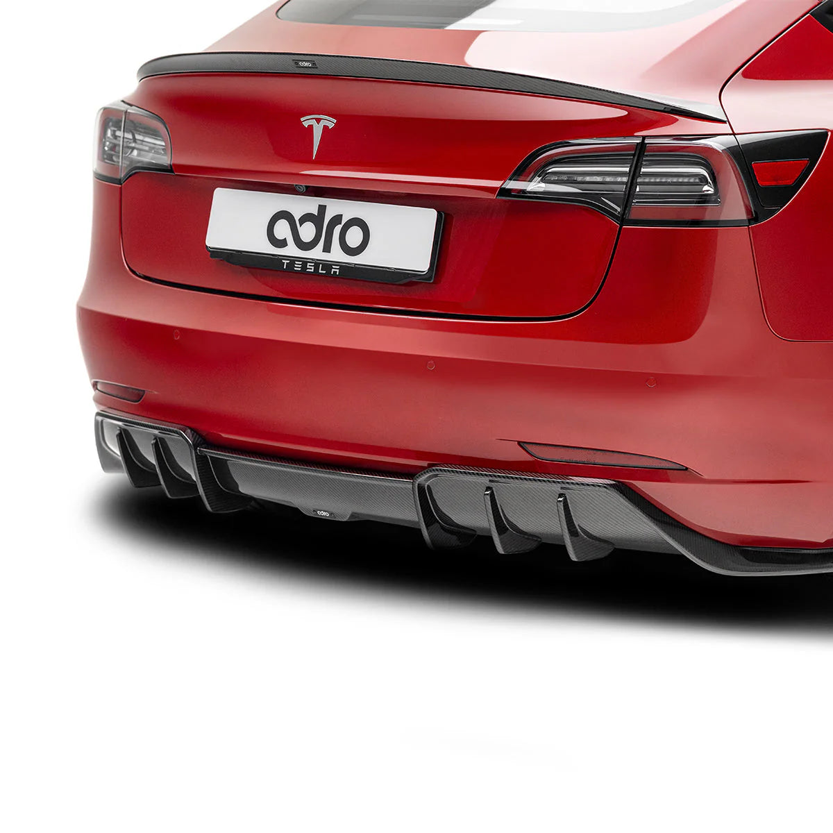 Tesla Model 3 Prepreg Carbon Fiber Rear Diffuser