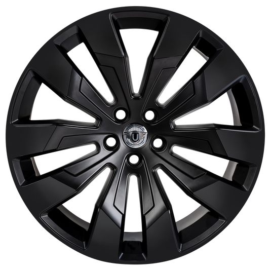 22" WX 1: 4 WHEEL Package (Staggered Setup 2 x Front , 2 x Rear), Satin Black